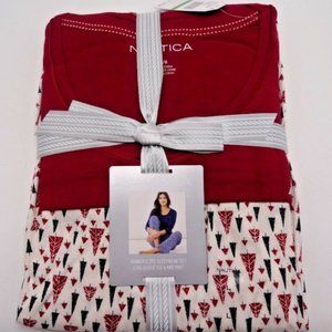 Nautica 2 Piece Sleepwear Set Gift Print  Large